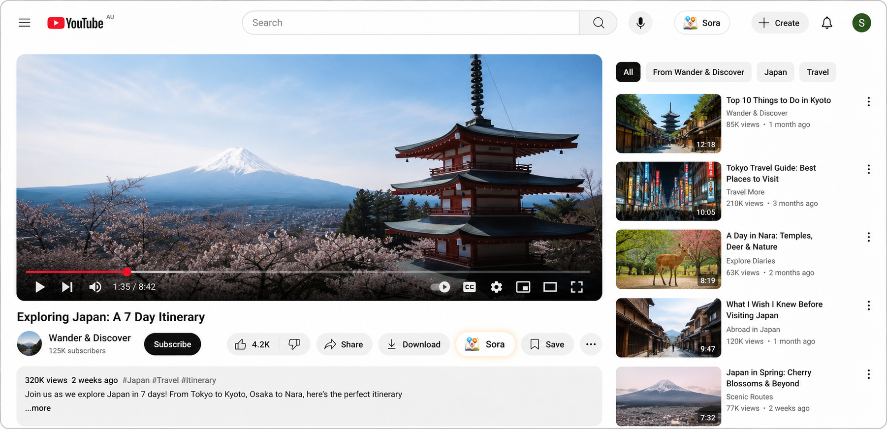 The Valo Reader import button appears in the YouTube interface after the extension is installed